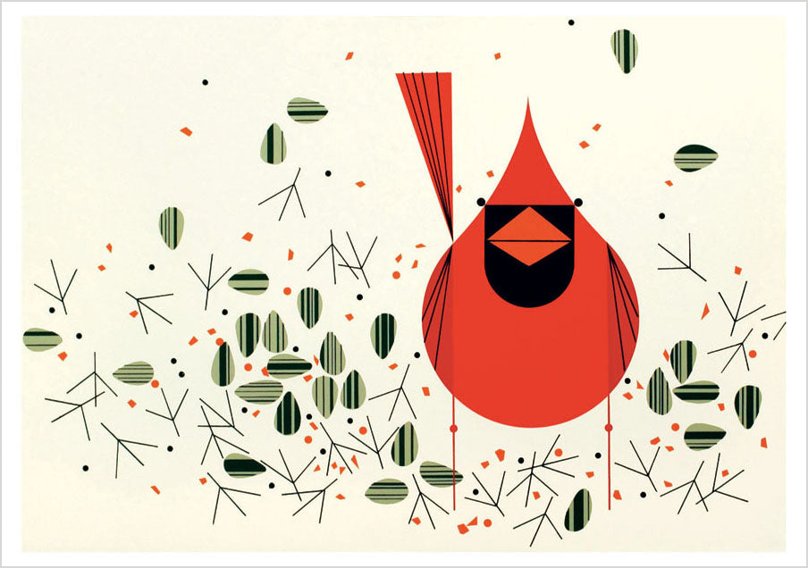 pomegranate-charley-harper-karten-cardinals-box-20-klappkarten image 5