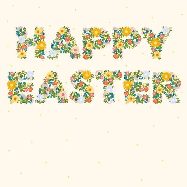 otter-house-easter-osterkarten-5er-pack-floral-text image 1