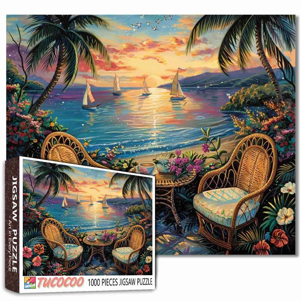 tucocoo-seaside-sunset-puzzle-1000-teile-meer-strand image 1