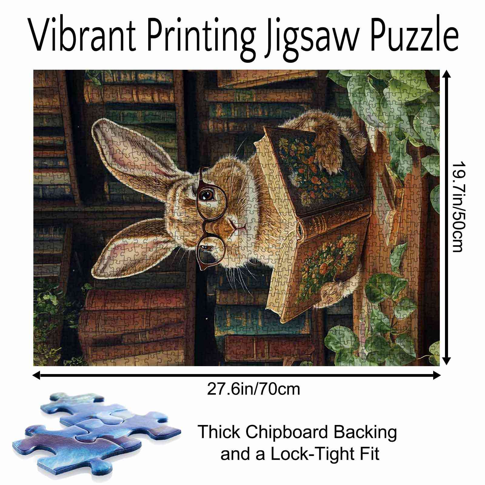 tucocoo-rabbit-reading-book-puzzle-1000-teile-hase image 5