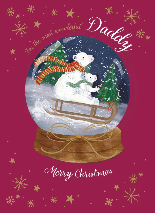 otter-house-weihnachtskarte-daddy-eisb-r-schlitten-single image 1
