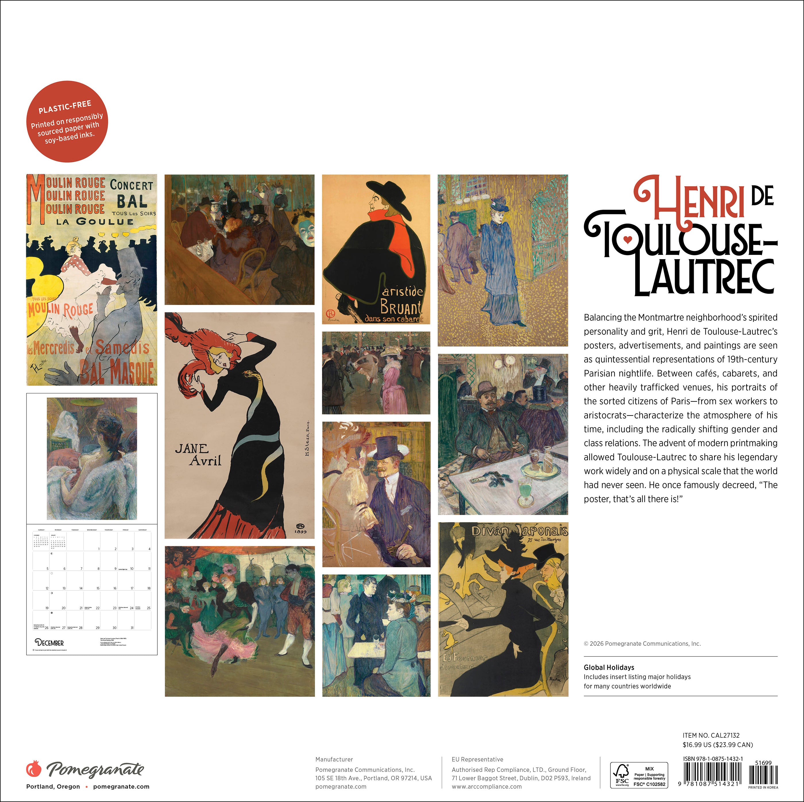 pomegranate-wall-calendar-toulouse-lautrec-wandkalender-2027-paris image 8