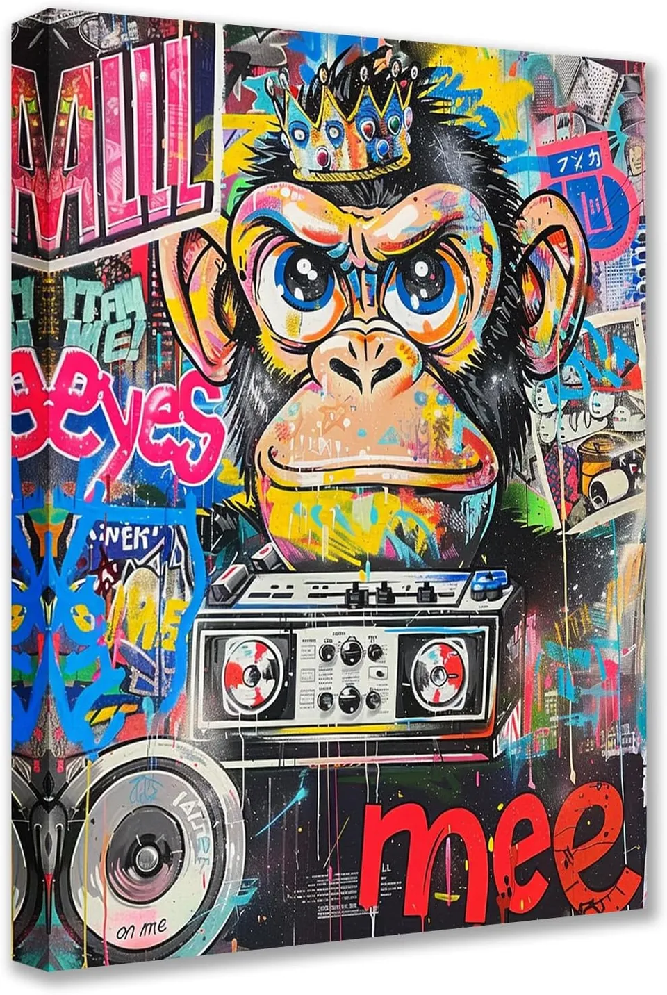 tucocoo-canvas-wall-art-street-art-monkey-leinwandbild-30x40-affe image 1