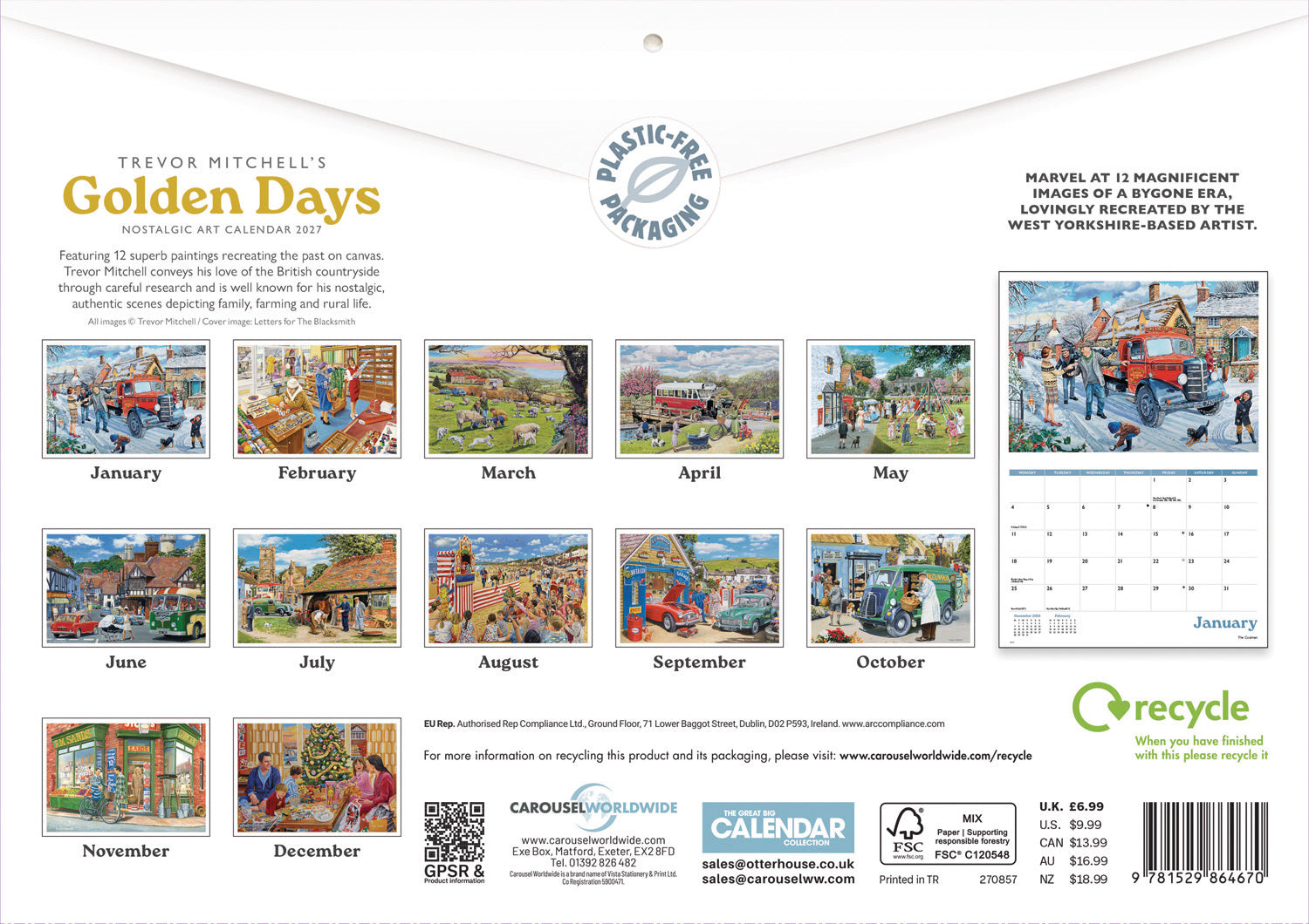 otter-house-golden-days-trevor-mitchell-a4-kalender-2027 image 2