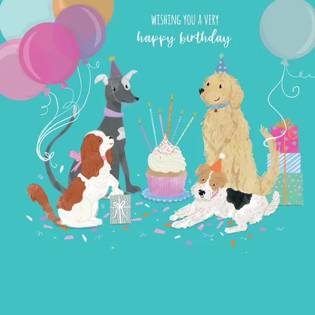 otter-house-party-animals-dogs-geburtstagskarte-hunde image 1