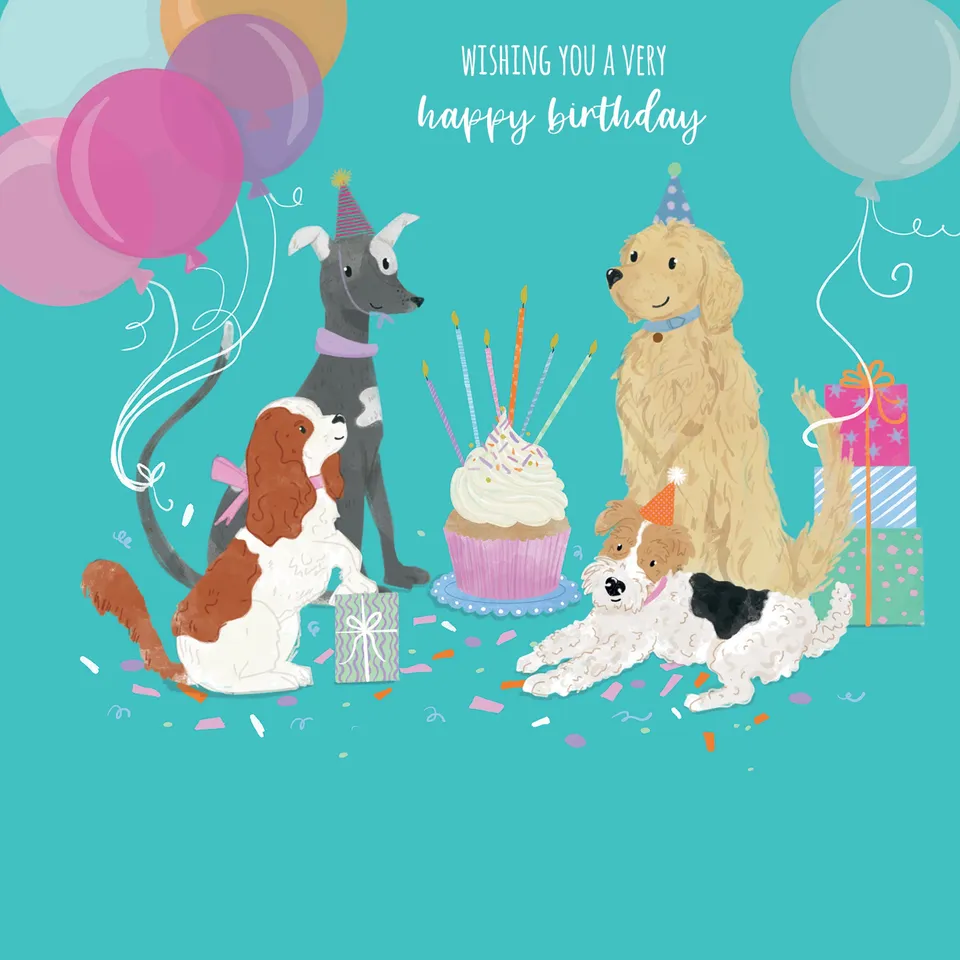 otter-house-party-animals-dogs-geburtstagskarte-hunde image 1