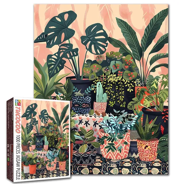 tucocoo-indoor-botanical-plant-puzzle-1000-teile-zimmerpflanzen image 1