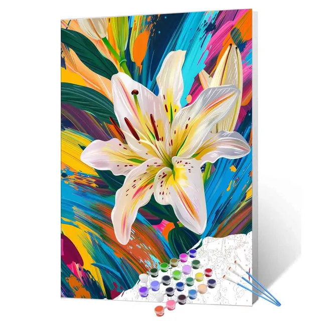 tucocoo-paint-by-numbers-color-splash-lily-malen-nach-zahlen-40x50 image 1
