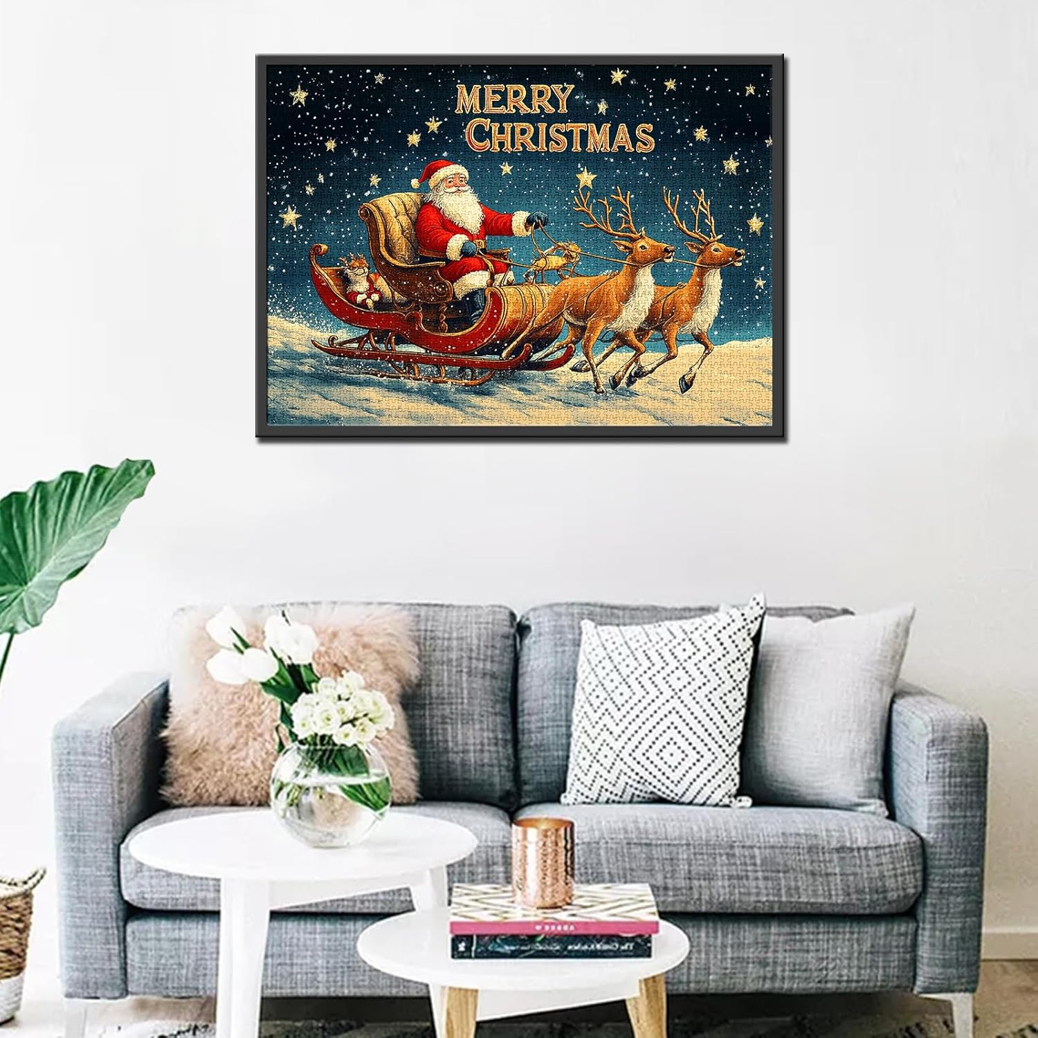 tucocoo-santa-claus-reindeer-sleigh-puzzle-1000-teile-weihnacht image 3
