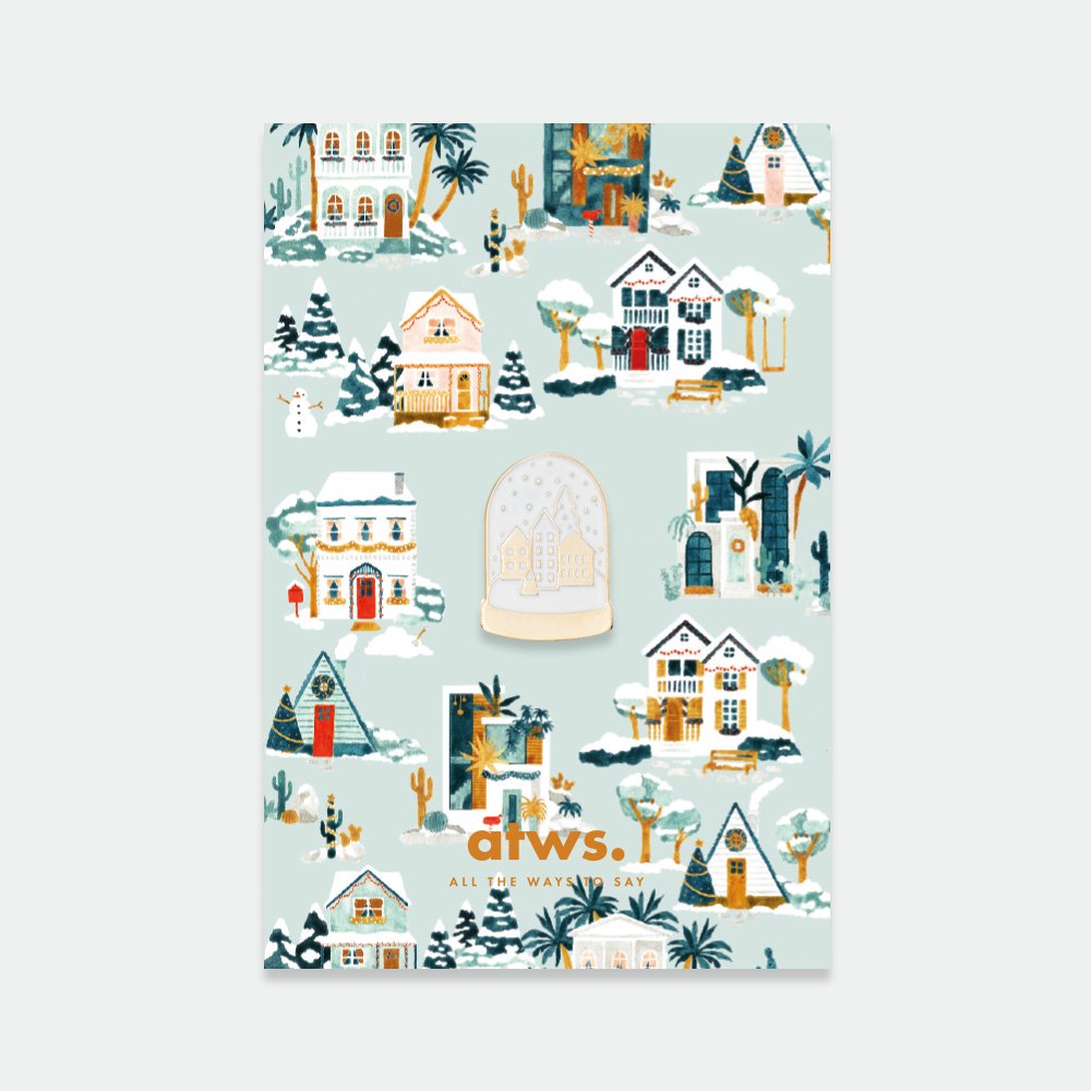 all-the-ways-to-say-chic-snowball-pin-schneekugel-emaille image 1
