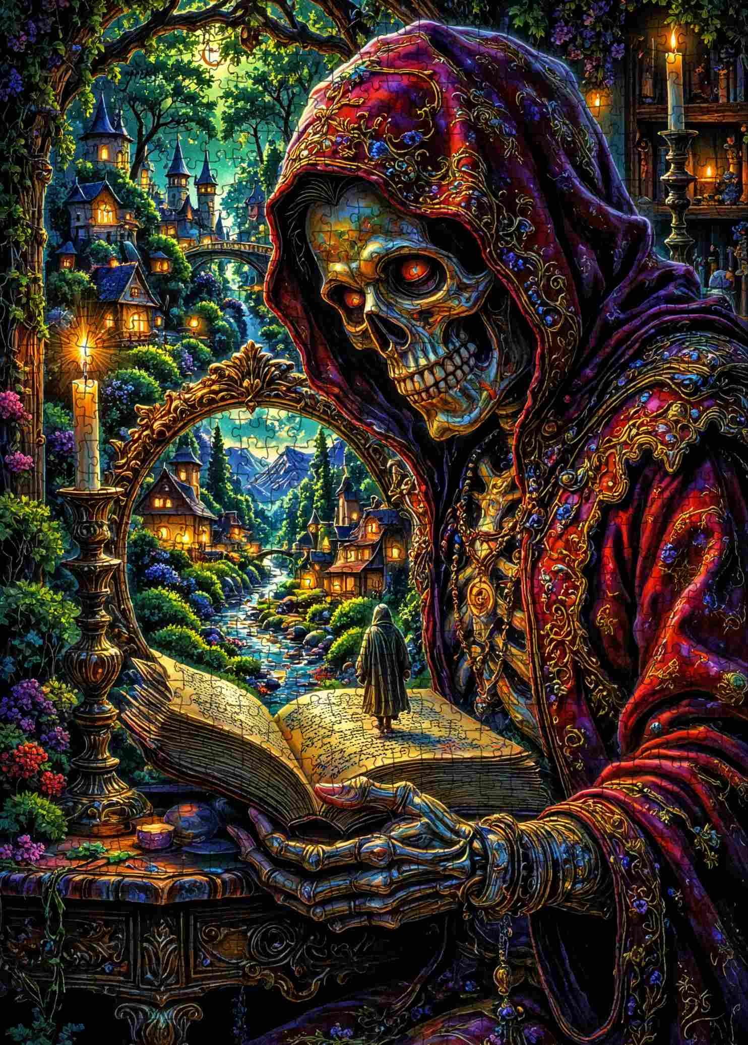 tucocoo-jigsaw-puzzles-mystic-grim-reaper-fantasy-puzzle-1000t image 2