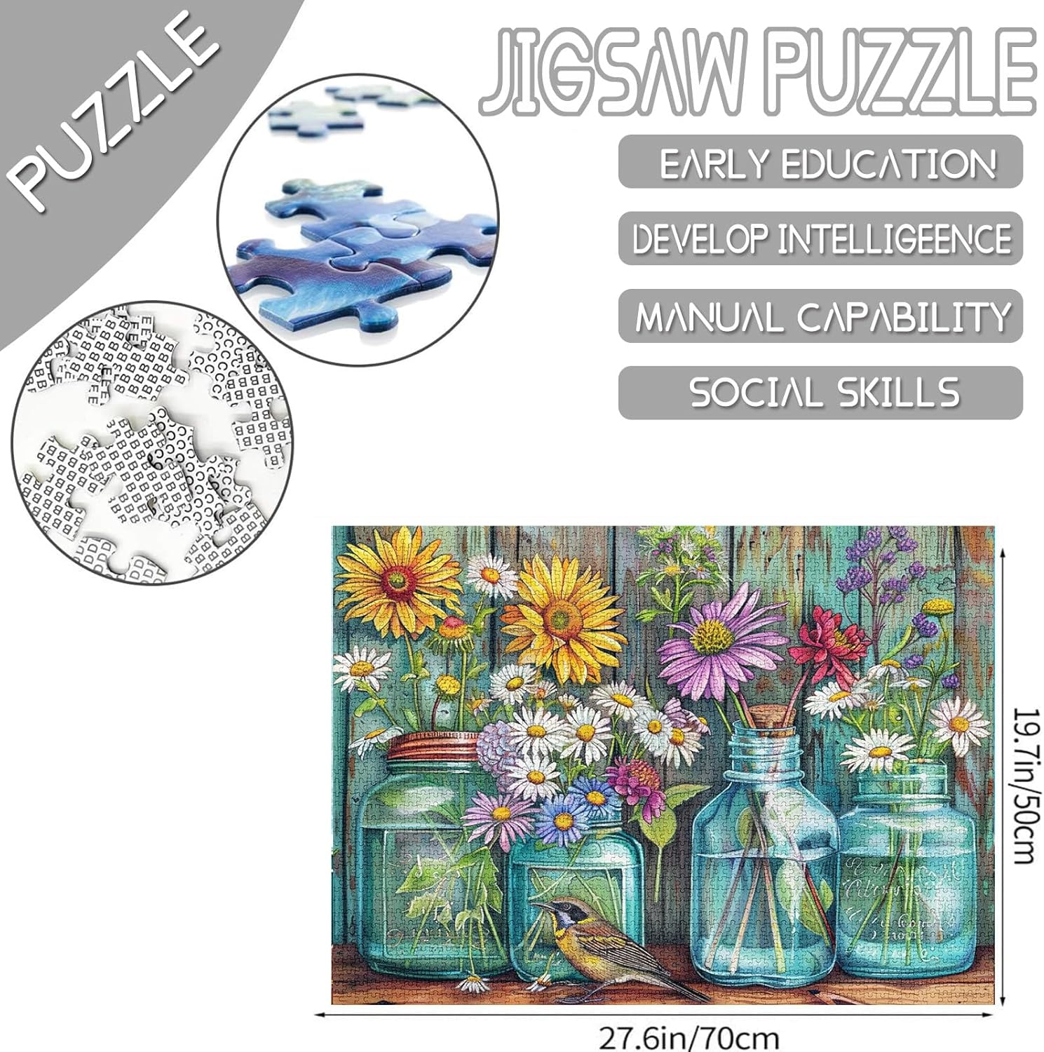 tucocoo-wildflowers-daisies-puzzle-1000-teile-blumen image 4