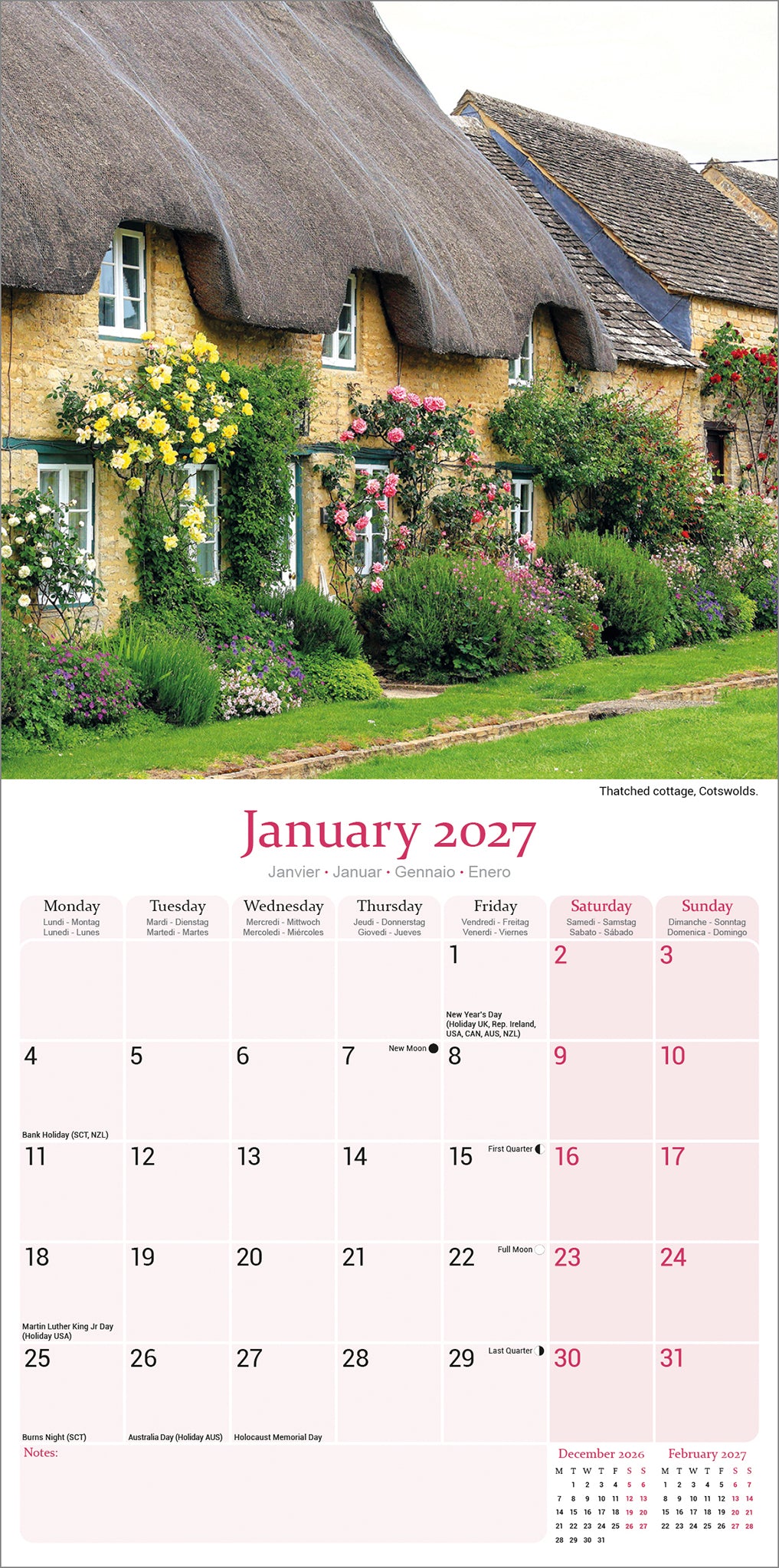 otter-house-english-cottage-gardens-wall-calendar-2027-wandkalender image 3