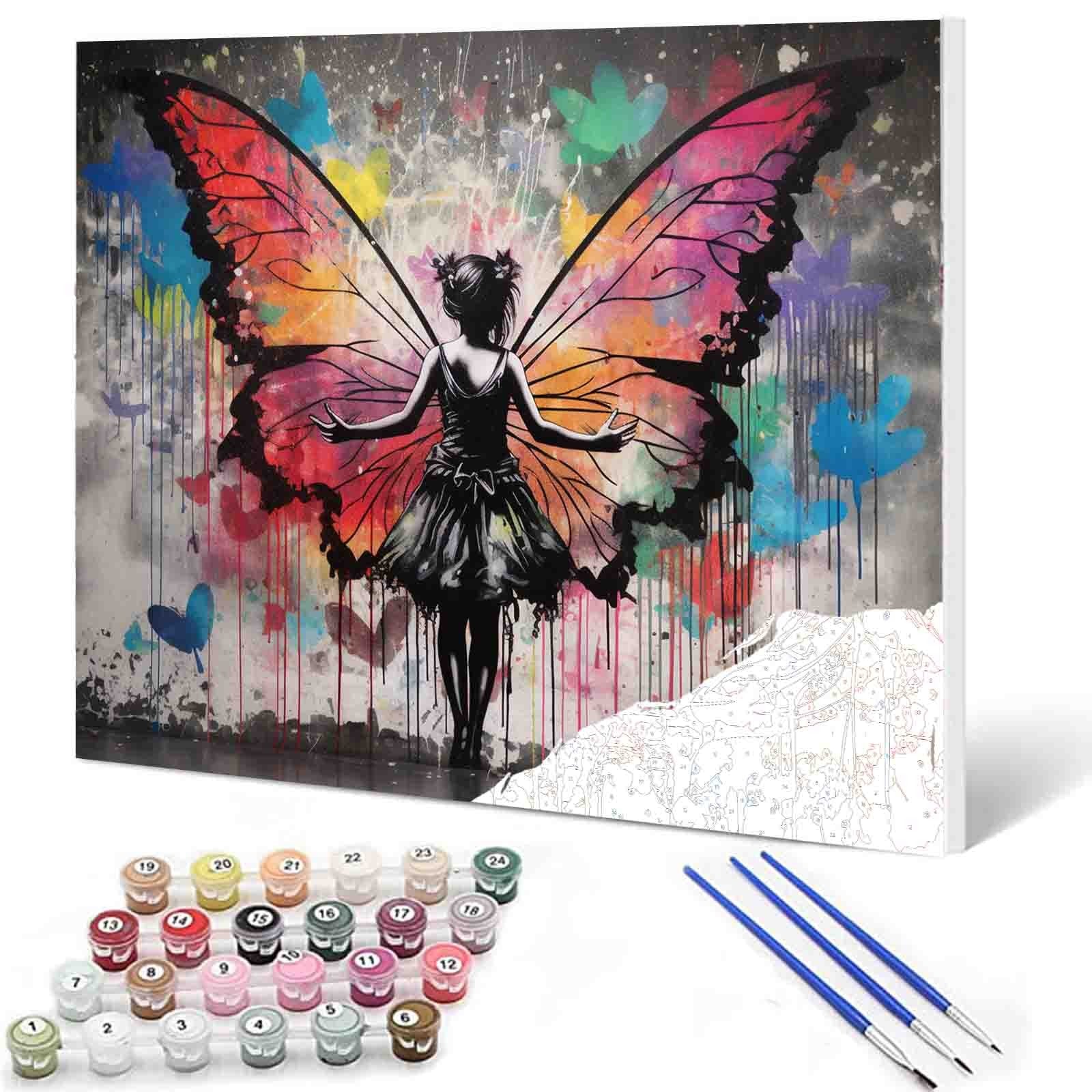 tucocoo-paint-by-numbers-graffiti-fairy-malen-nach-zahlen-ohne-rahmen image 1
