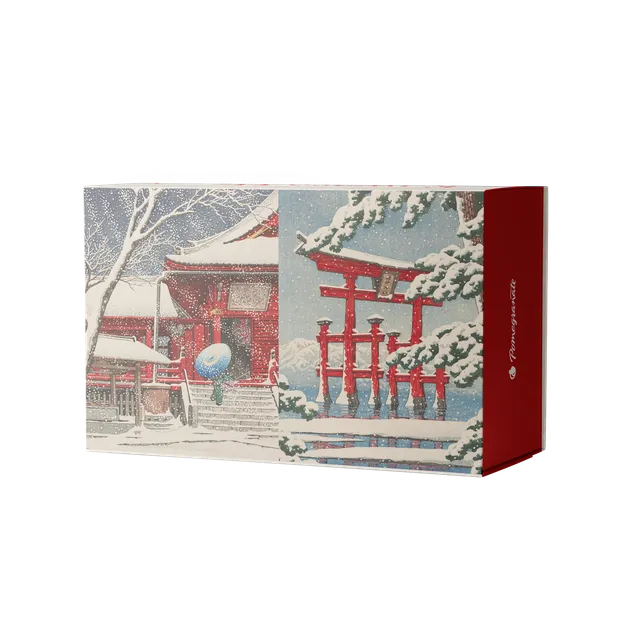 pomegranate-snowfall-120-teile-puzzle-hasui-beidseitig image 1