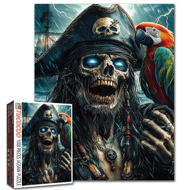 tucocoo-pirate-skull-parrot-puzzle-1000-teile-pirat image 1