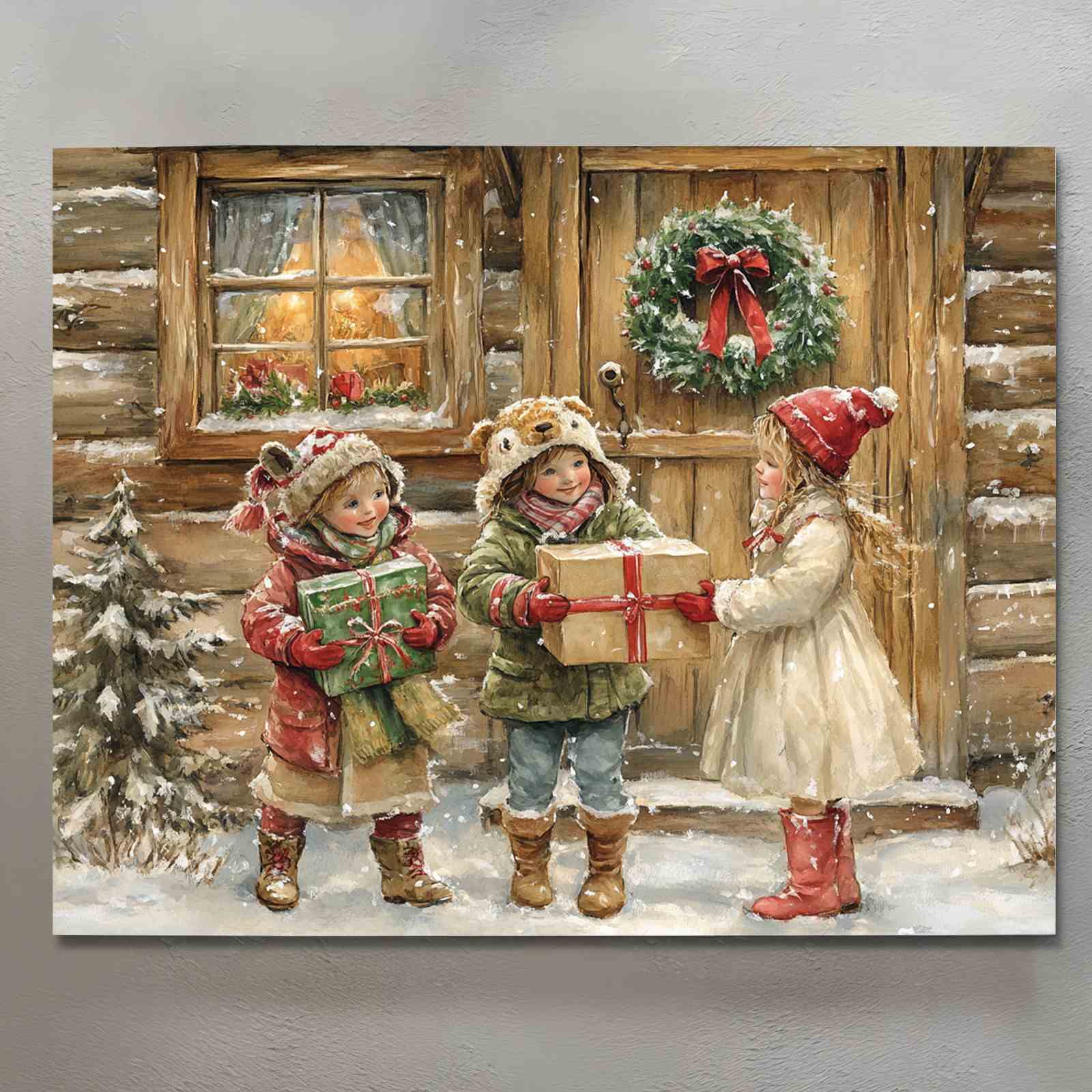 tucocoo-children-gifts-snow-leinwandbild-40x50-cm image 2