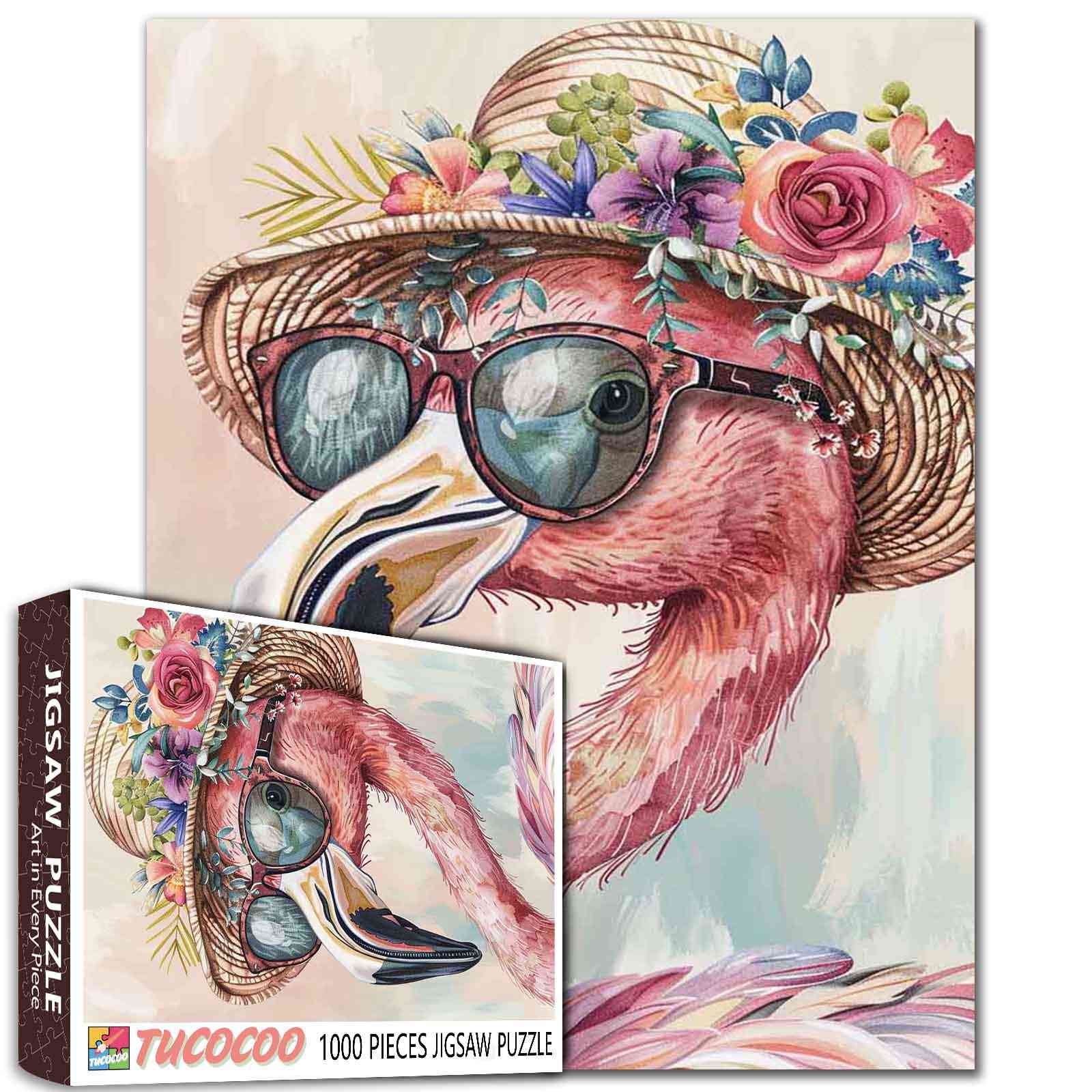 tucocoo-flamingo-flower-crown-puzzle-1000-teile image 1
