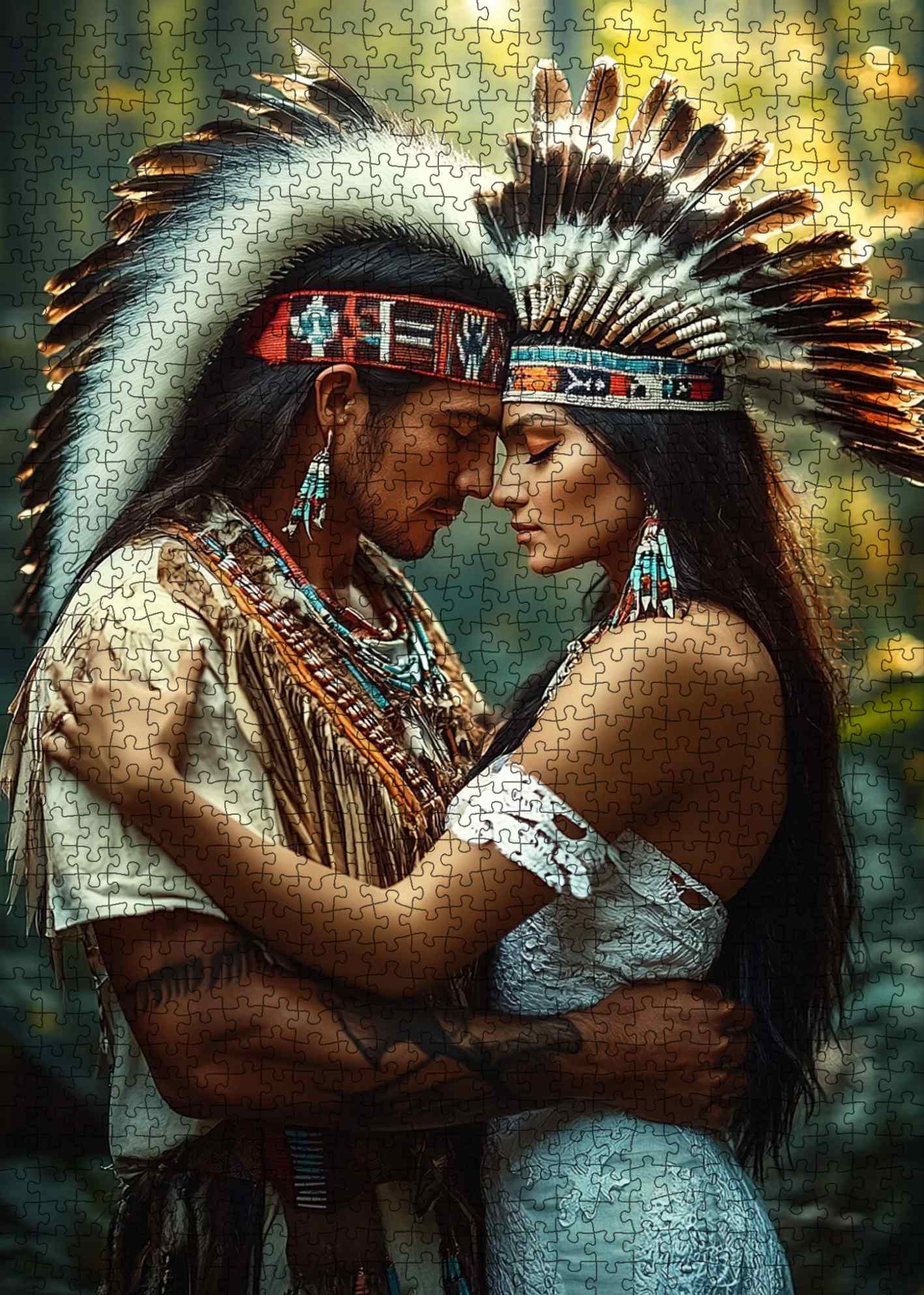 tucocoo-native-couple-headdress-puzzle-1000-teile-paar image 2