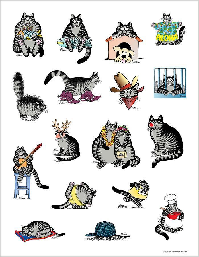 pomegranate-kliban-catstickers-stickerbuch-150-katzen image 3