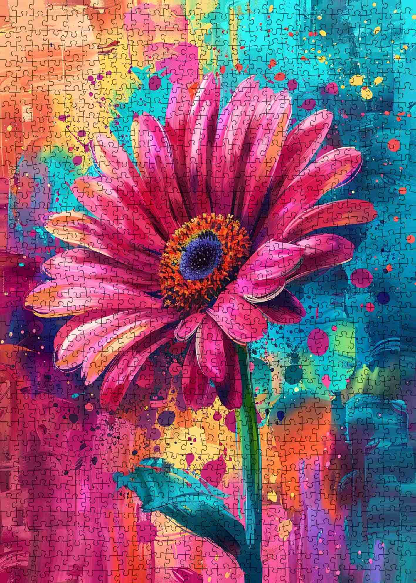 tucocoo-jigsaw-puzzles-colorful-blooming-daisy-puzzle-1000-teile-blume image 2