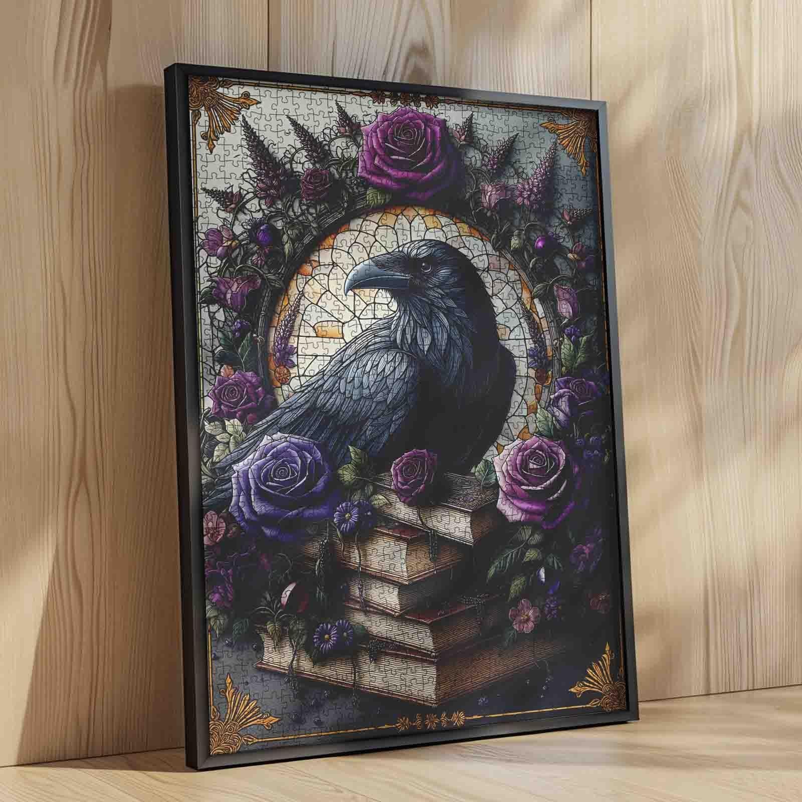 tucocoo-jigsaw-puzzles-raven-and-roses-puzzle-1000-teile-rabe image 4