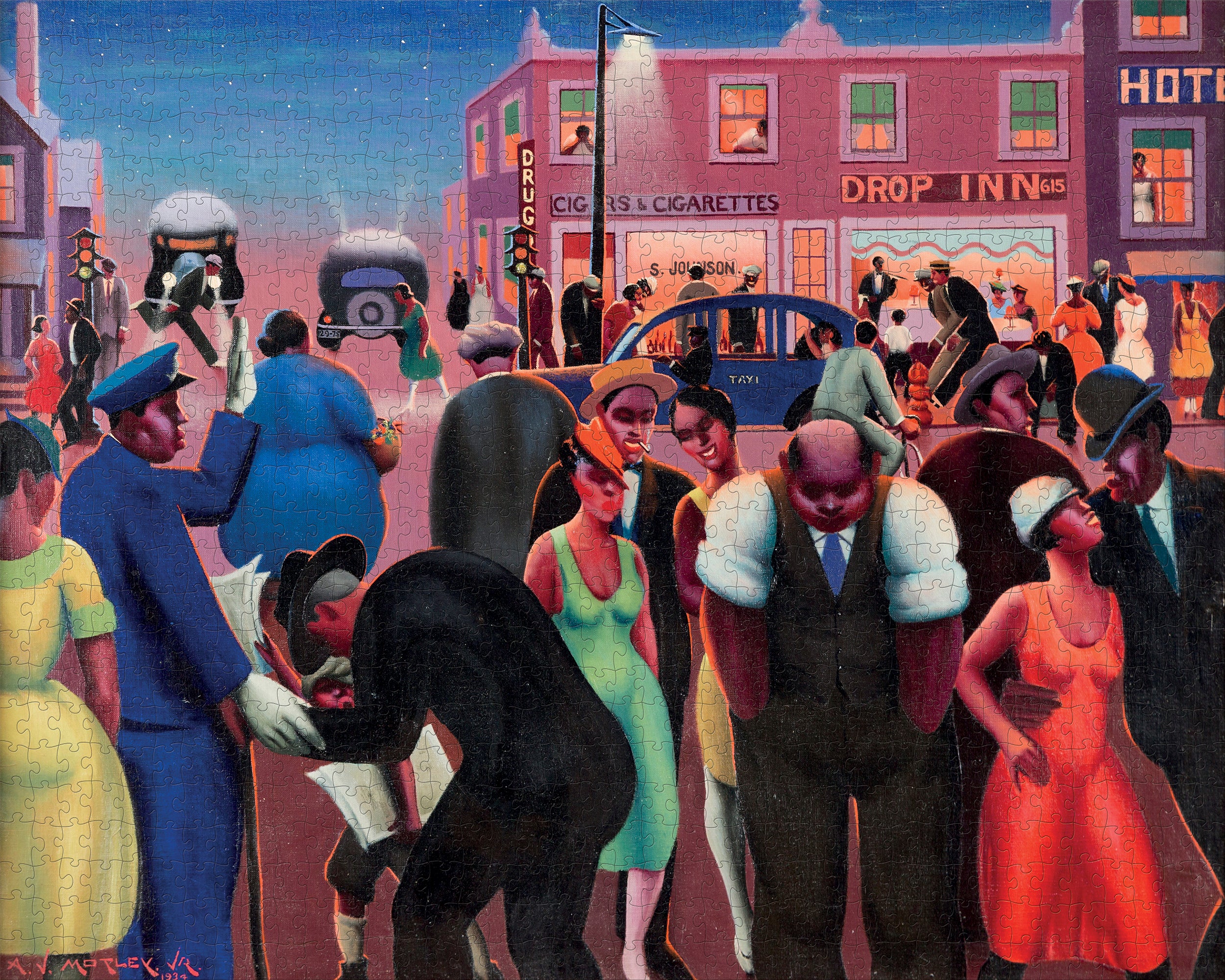 pomegranate-black-belt-1000-teile-puzzle-archibald-motley image 2