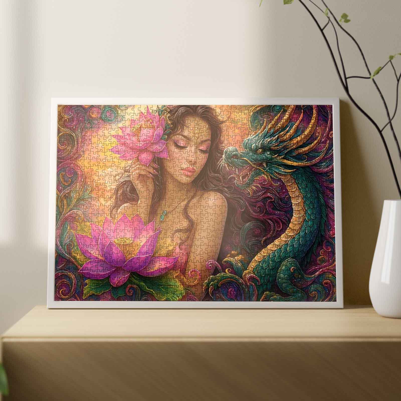 tucocoo-mystical-beauty-and-dragon-puzzle-1000-teile-fantasy image 3