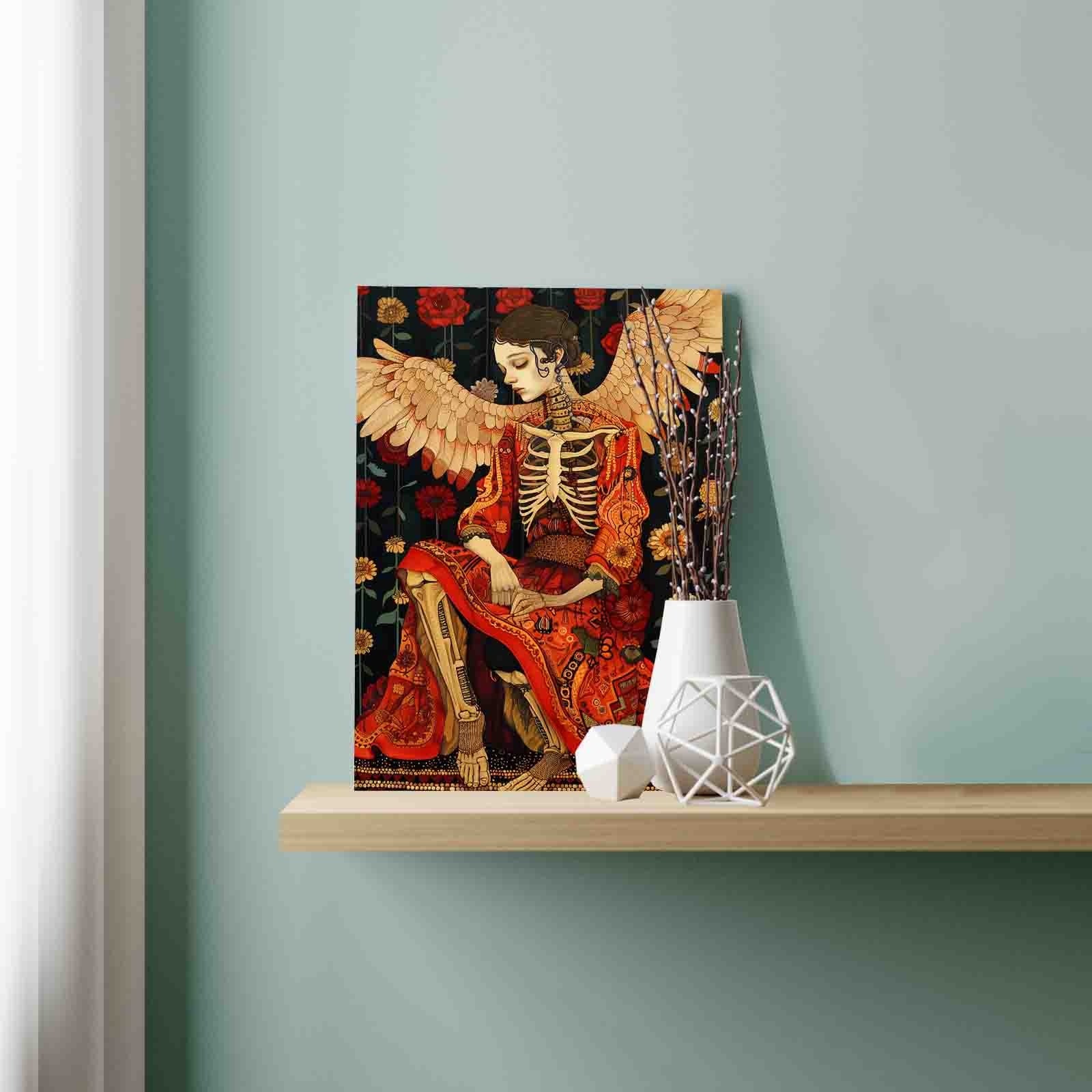tucocoo-paint-by-numbers-skeleton-angel-in-red-robe-malen-nach-zahlen-40x50 image 3