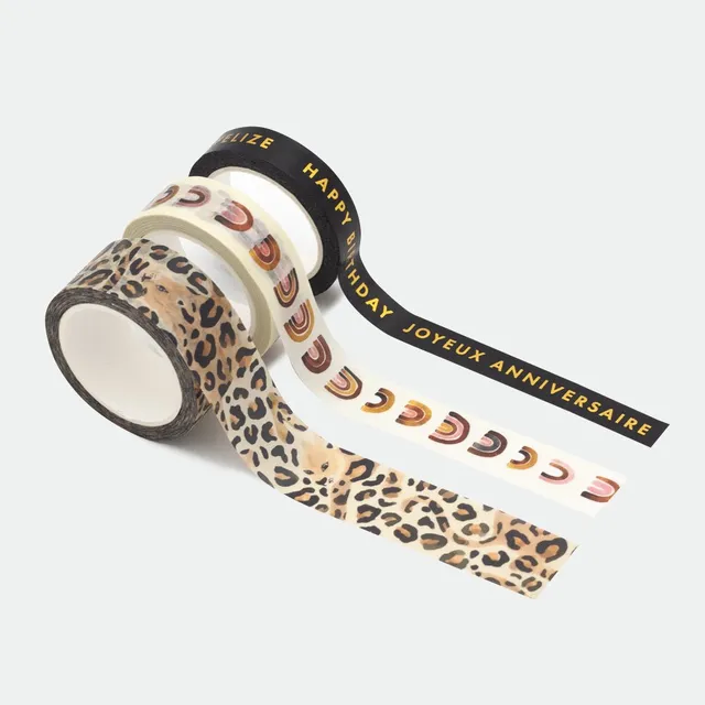 all-the-ways-to-say-leopard-washi-tape-set-3-rollen-gold image 1