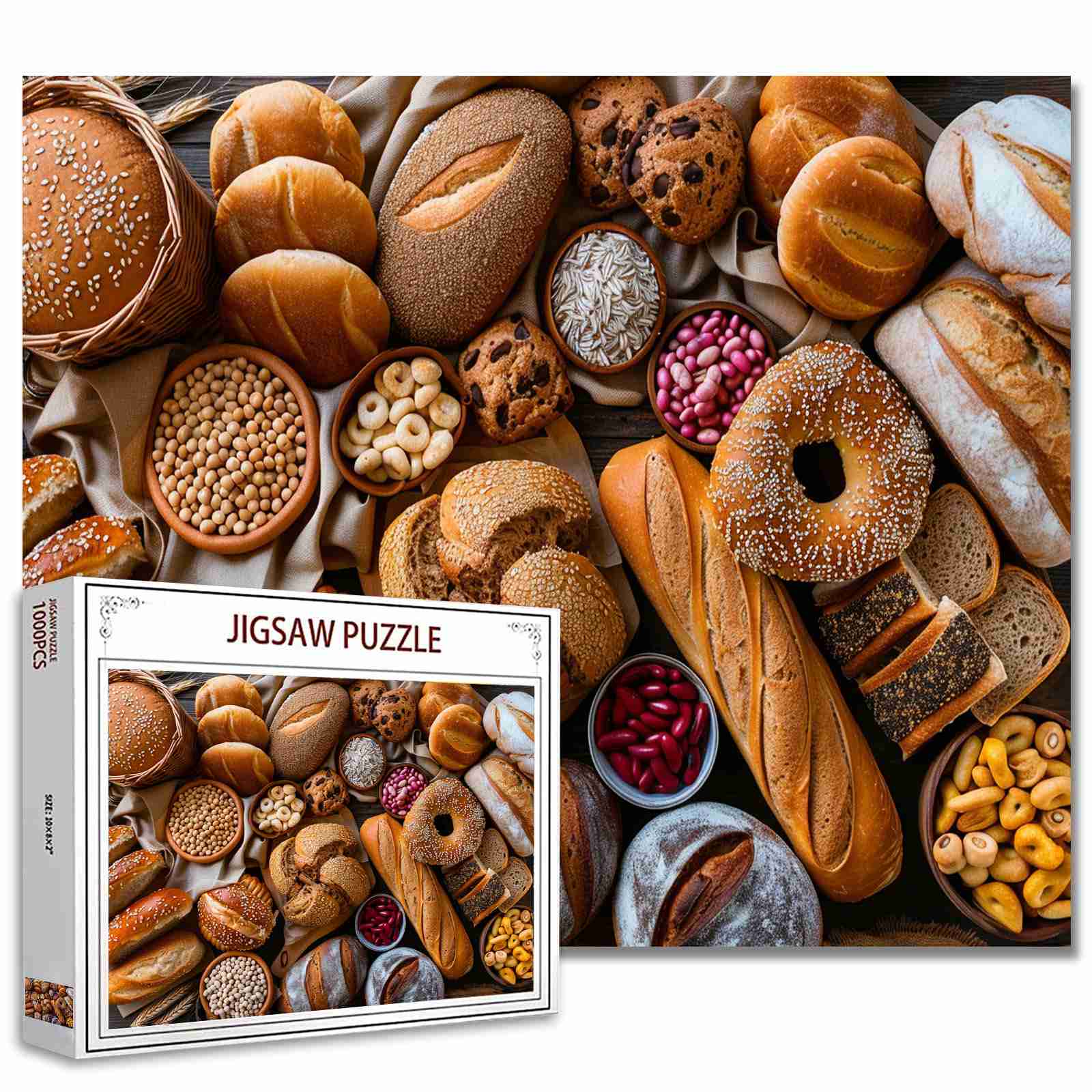 tucocoo-rustic-breads-and-grains-puzzle-1000-teile-brot image 1