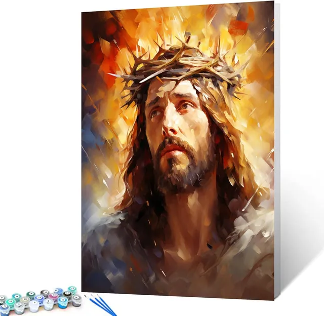 tucocoo-jesus-crown-of-thorns-malen-nach-zahlen-40x50-ohne-rahmen image 1