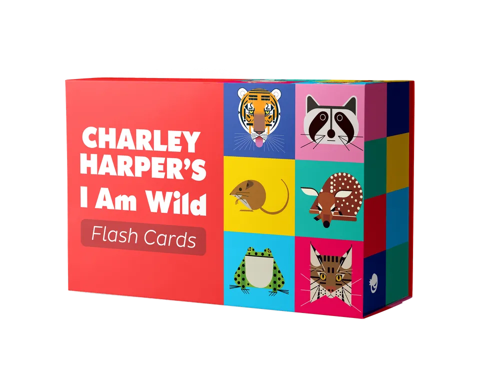 pomegranate-activity-books-charley-harper-i-am-wild-flash-cards-50-tiere image 1