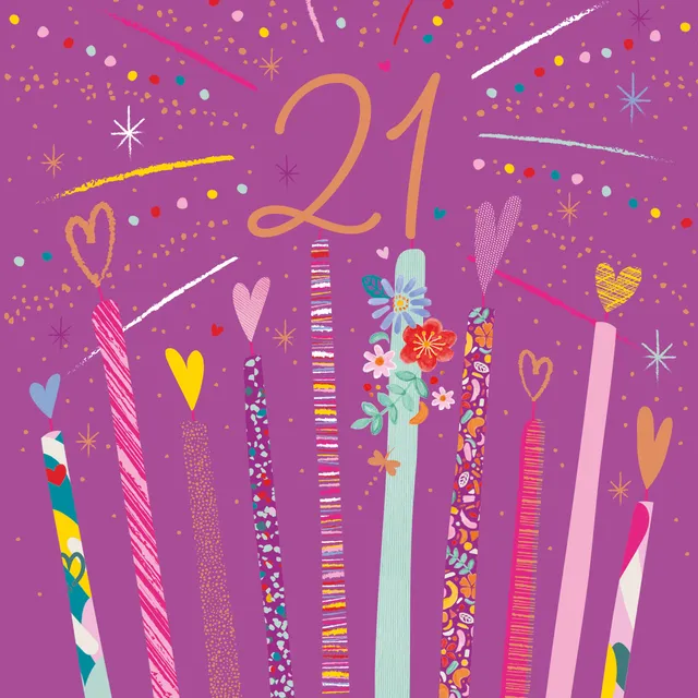 otter-house-age-to-celebrate-21-geburtstagskarte-kerzen image 1