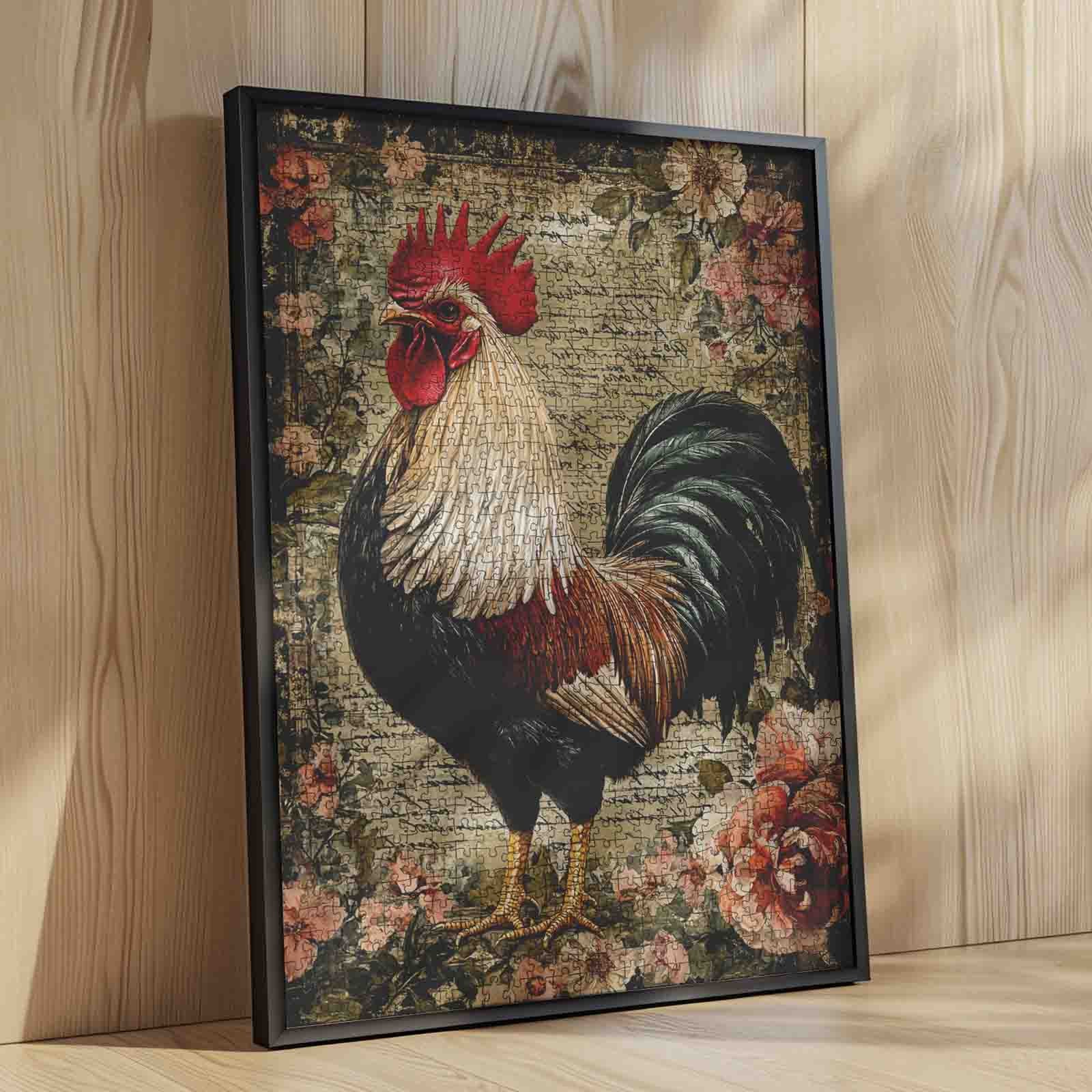 tucocoo-rustic-rooster-vintage-puzzle-1000-teile-hahn image 4