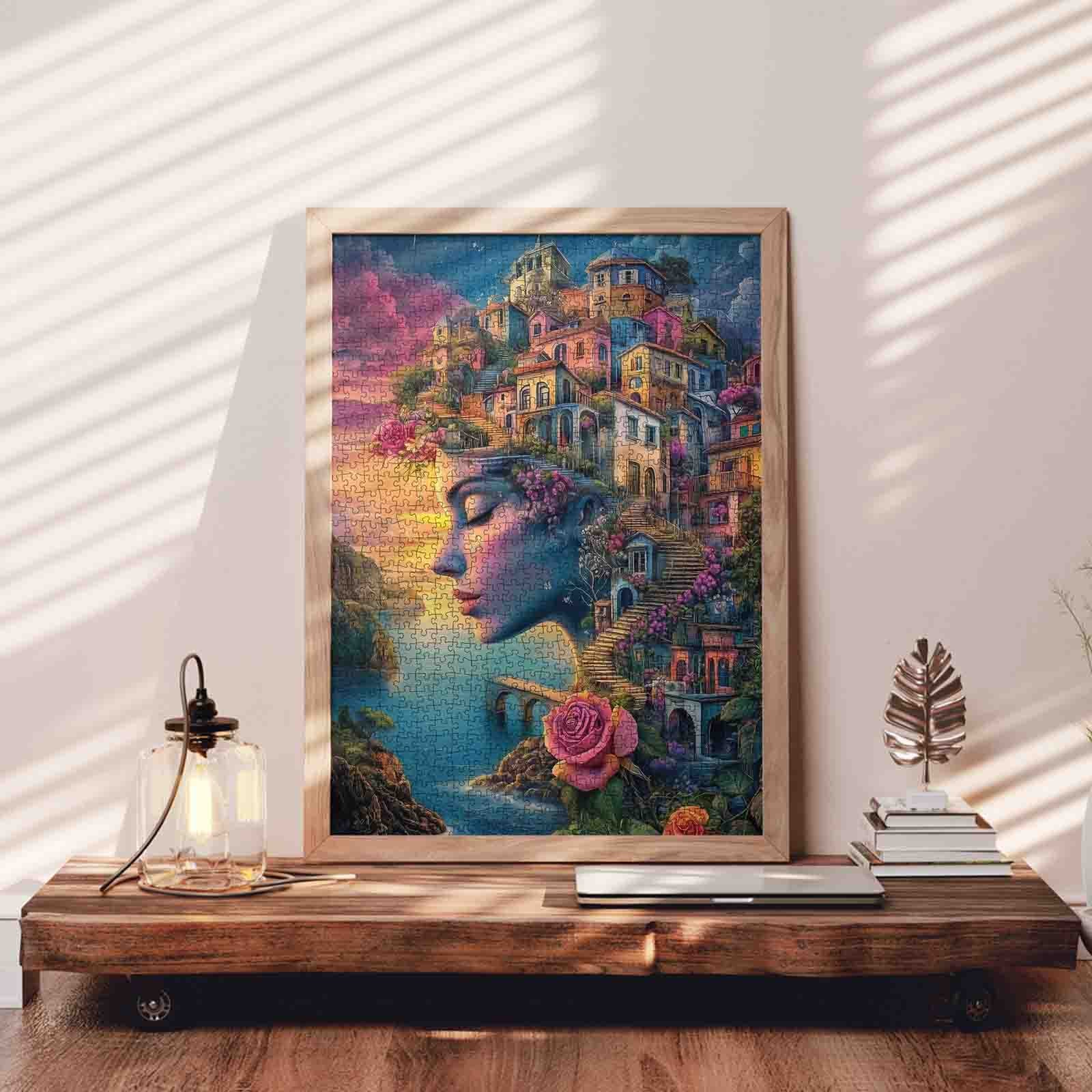 tucocoo-dreamy-seaside-town-face-puzzle-1000-teile-kunst image 3