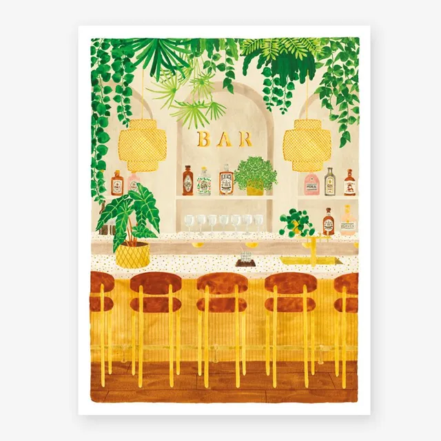 all-the-ways-to-say-bar-poster-tropical-aquarell image 1