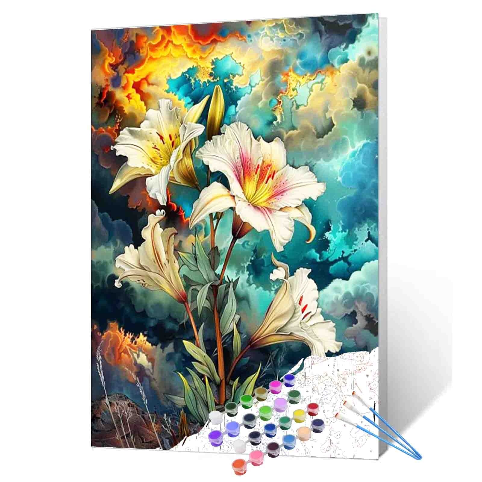tucocoo-lightning-sky-lily-malen-nach-zahlen-16x20-lilien image 1