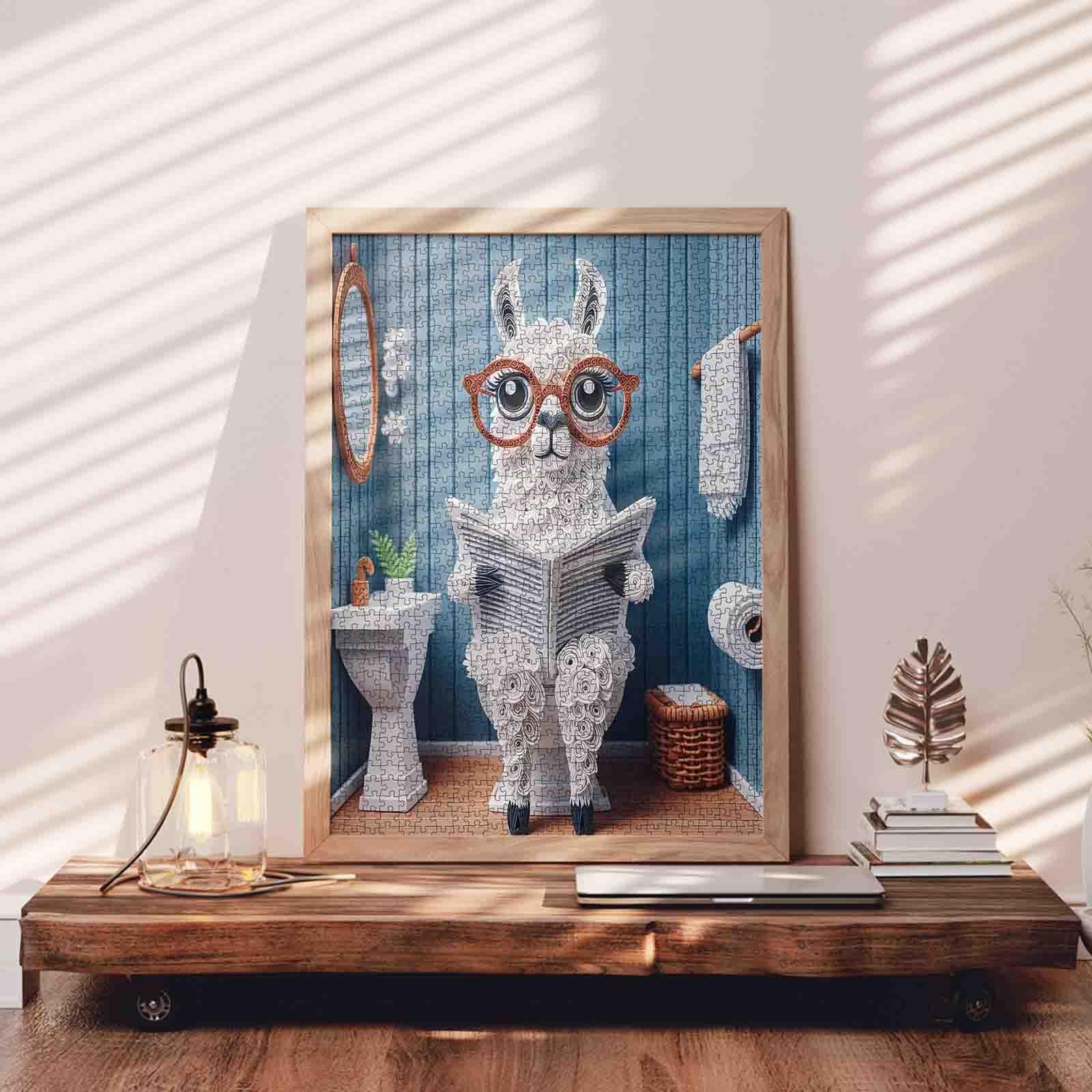 tucocoo-quirky-llama-reading-puzzle-1000-teile-lama image 3