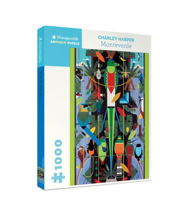 pomegranate-charley-harper-monteverde-puzzle-1000-teile-quetzal image 1