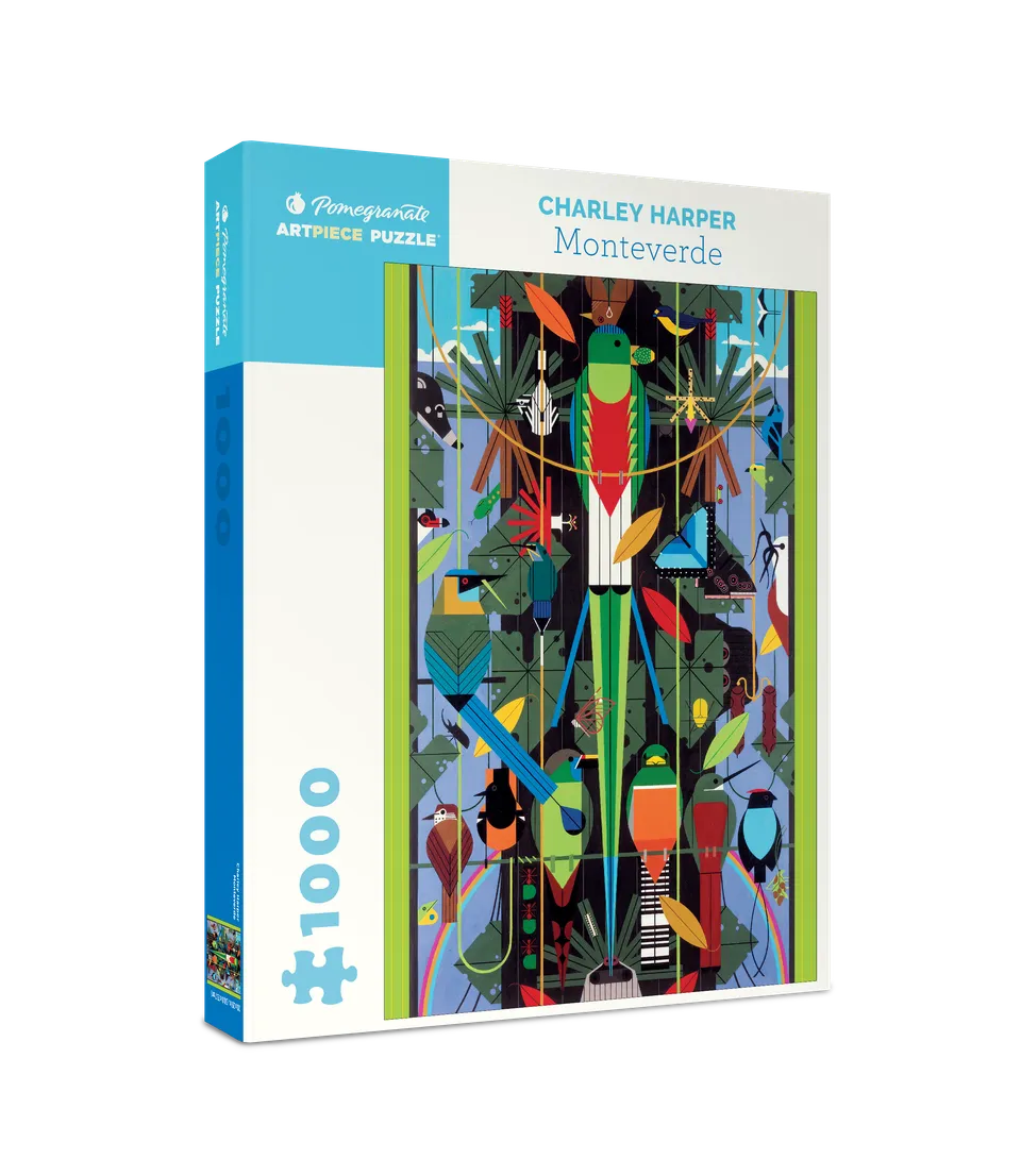 pomegranate-charley-harper-monteverde-puzzle-1000-teile-quetzal image 1