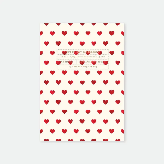all-the-ways-to-say-new-hearts-notizbuch-a5-herzen-rot-creme image 1