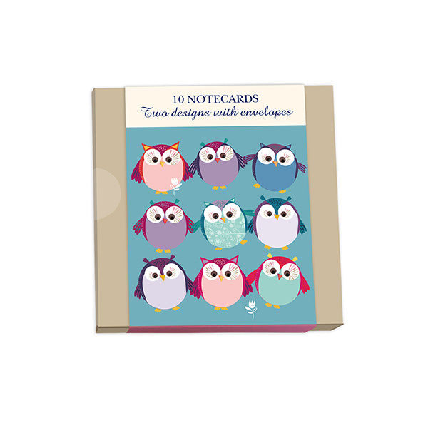 otter-house-owls-notecard-pack-eulen-10-karten image 1
