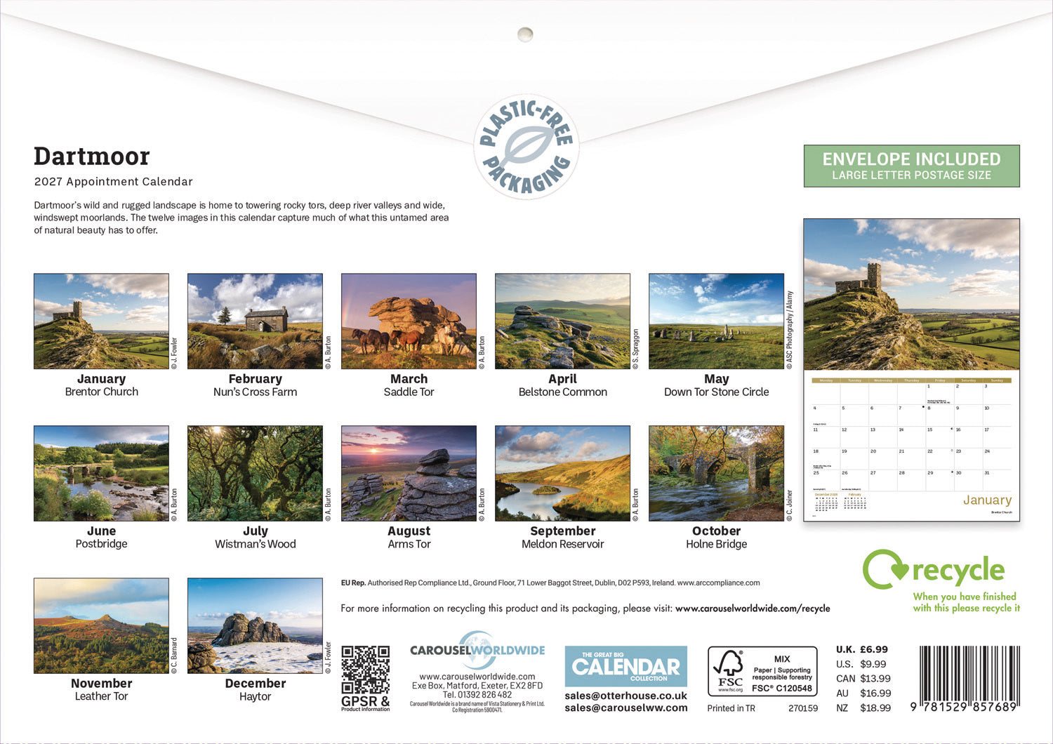 otter-house-dartmoor-a4-calendar-2027-wandkalender image 2