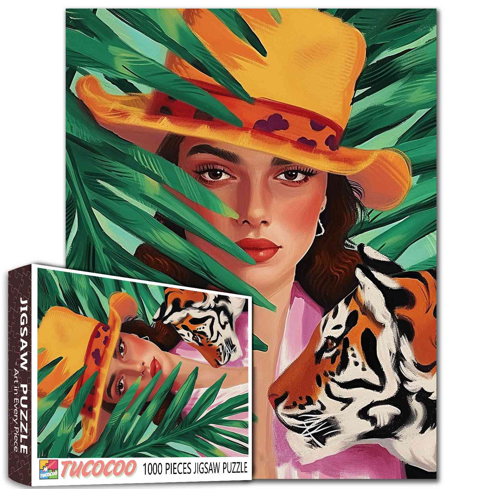 tucocoo-tropical-beauty-tiger-puzzle-1000-teile-dschungel image 1