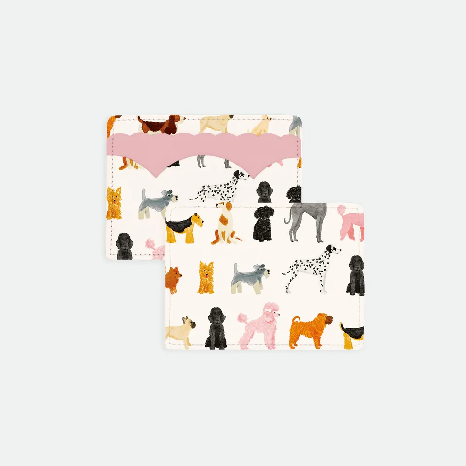 all-the-ways-to-say-dogs-kartenhalter-hunde-kunstleder image 1