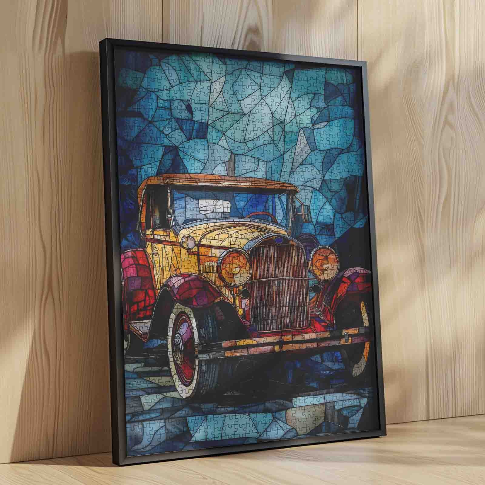 tucocoo-vintage-car-stained-glass-puzzle-1000-teile-auto image 4
