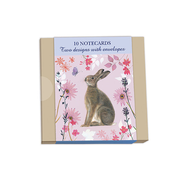 otter-house-flowers-wildlife-notecards-10er-pack-briefkarten image 1