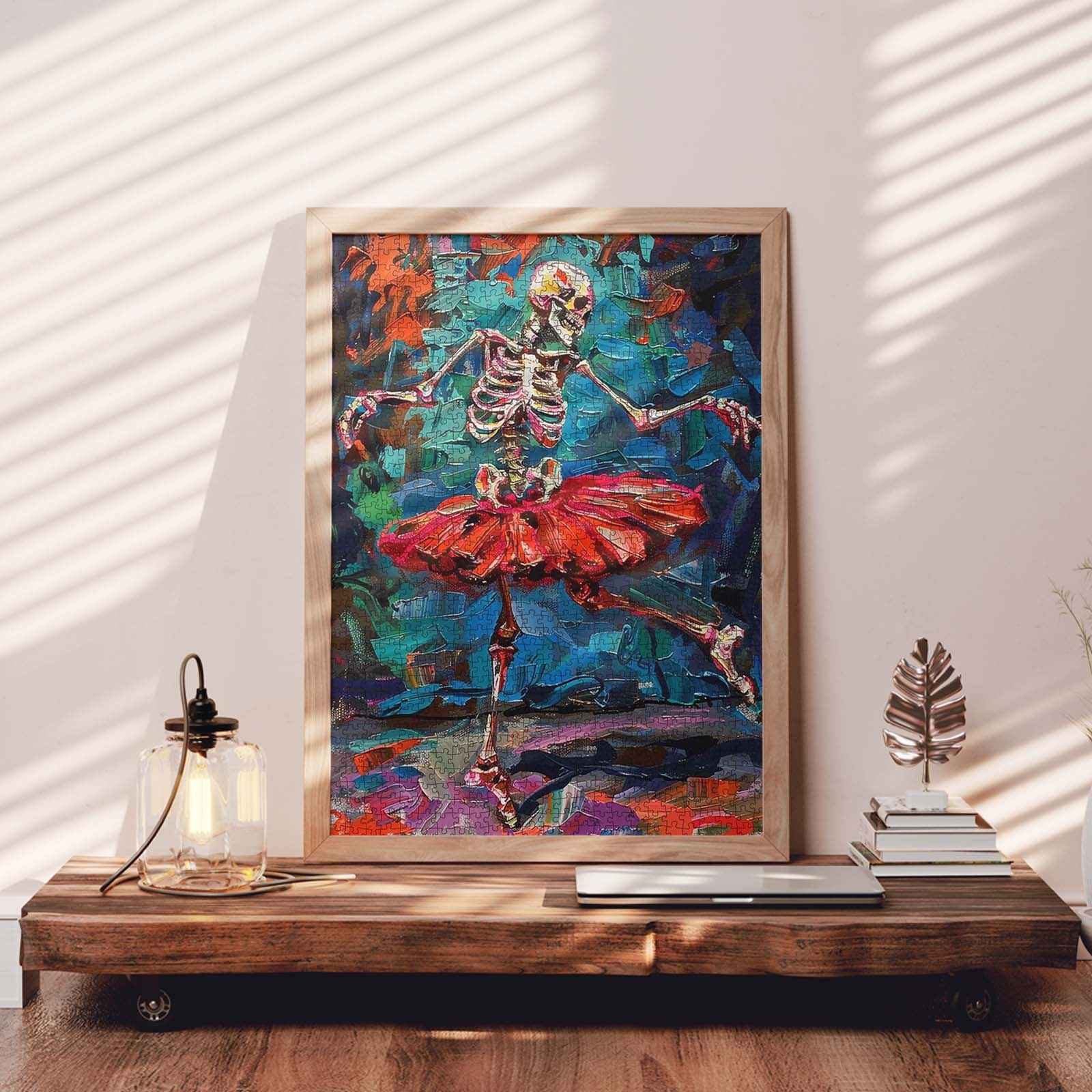 tucocoo-dancing-skeleton-red-tutu-puzzle-1000-teile-skull image 3