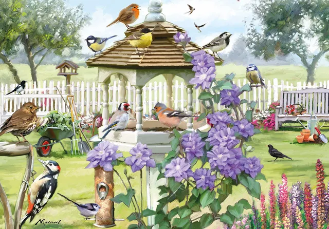 otter-house-feeding-time-500-teile-puzzle-v-gel-blumen image 1